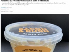 恐感染李斯特菌 澳一款土豆沙拉被召回