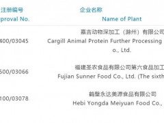 三家企业获准向美国出口禽肉产品