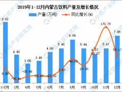 2019年内蒙古饮料产量为61.13万吨 同比增长12.21%